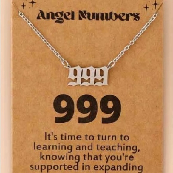 None Jewelry - 999 Silver (Stainless Steel) Angel Numbers Necklace